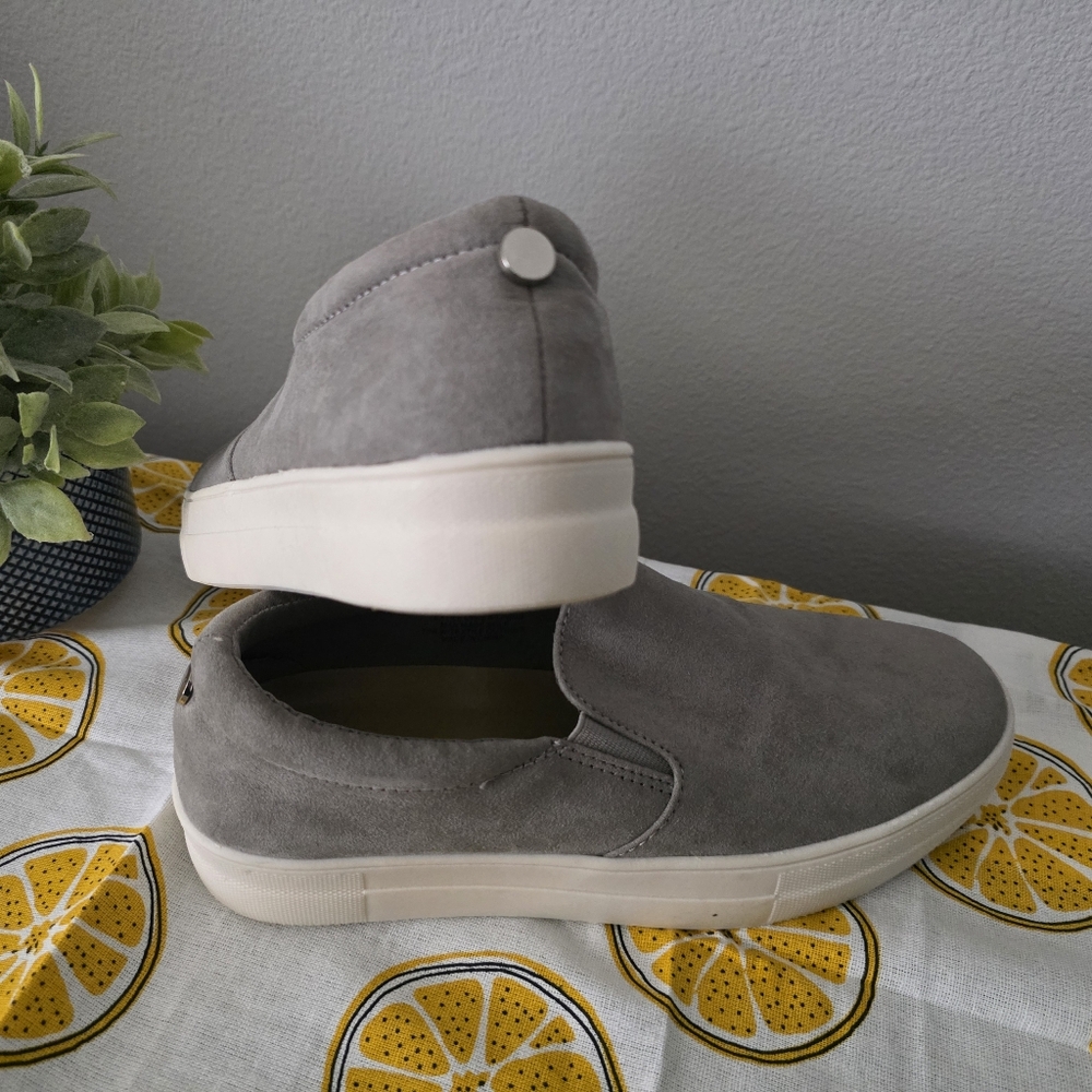 Steve Madden Gray Suede Slip-On Sneakers - Picture 4 of 5